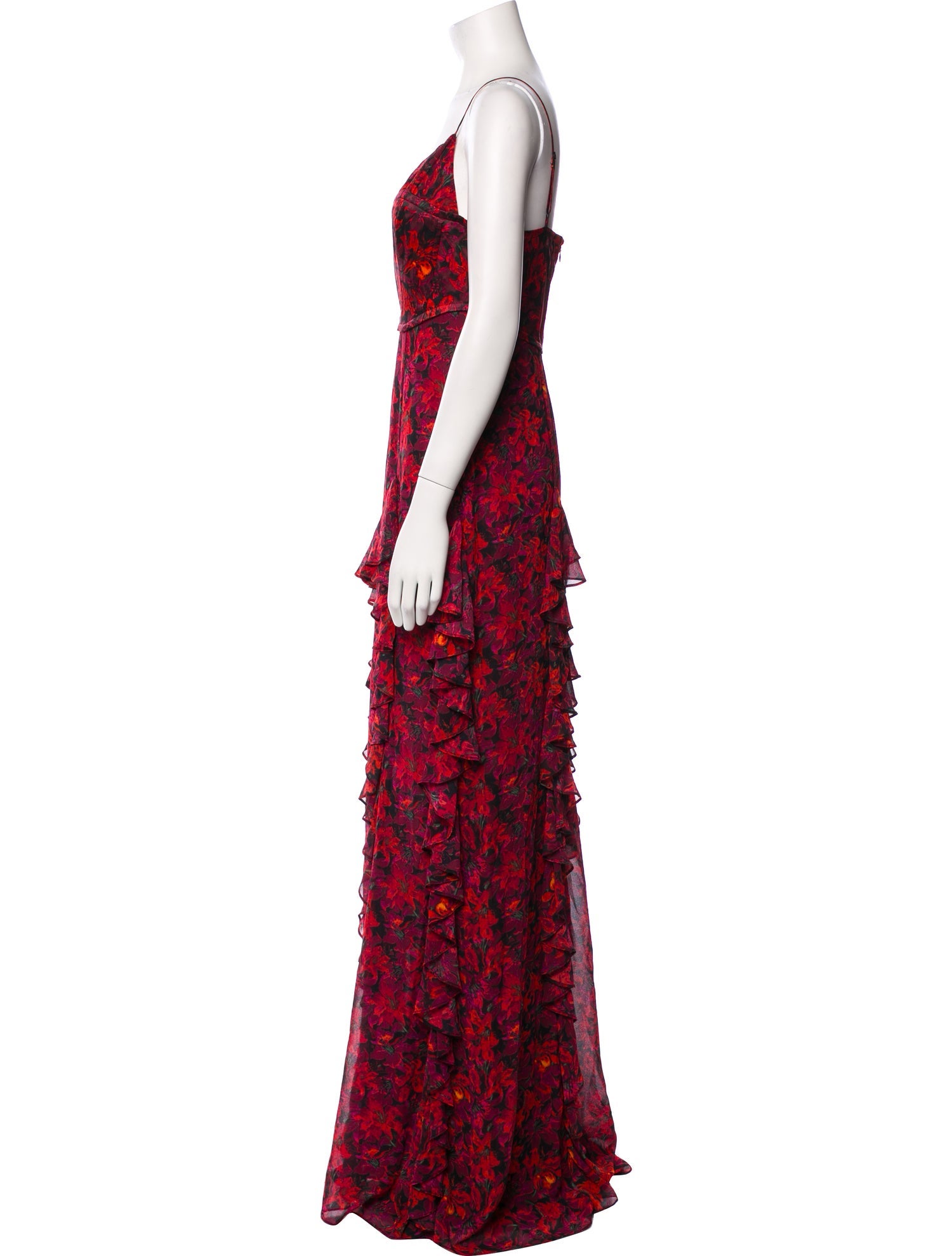 Cinq à Sept Floral Print Long Dress